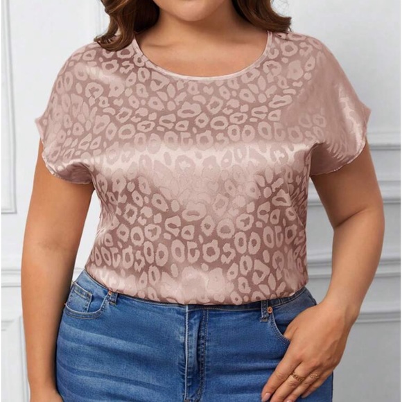 Luxe Plus Size Satin Work Office Top Blouse Shirt - Picture 13 of 16